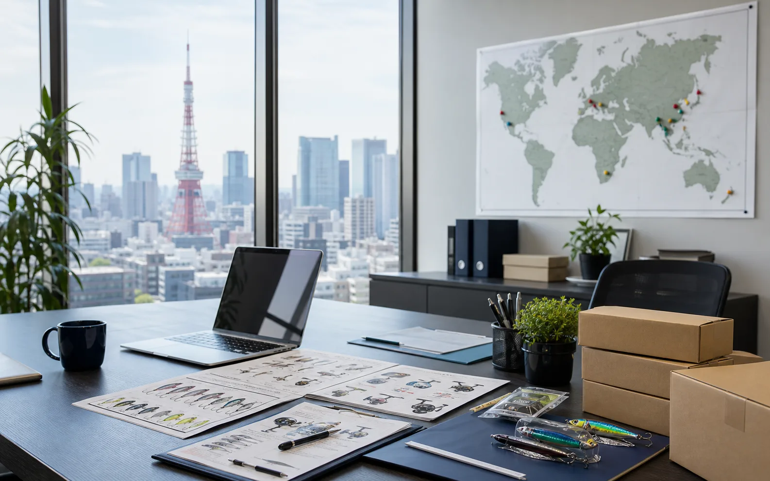 Tokyo office coordinating Japanese fishing tackle trade for overseas markets